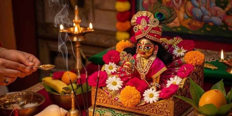 जन्माष्टमी पर रात 12 बजे करने योग्य शुभ कर्म और पूरी पूजा विधि