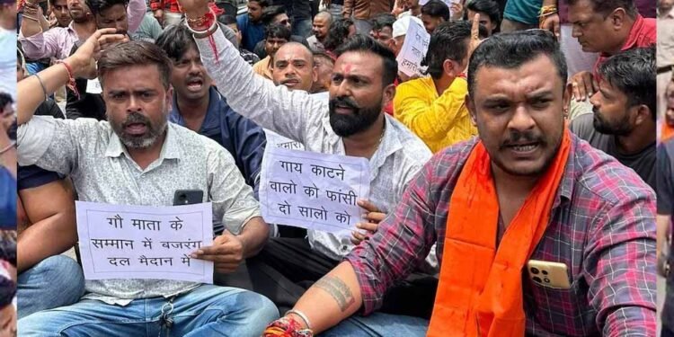 भोपाल में गौकशी को लेकर बवाल: हिंदूवादी संगठनों का चक्काजाम, बजरंग दल ने किया प्रदर्शन