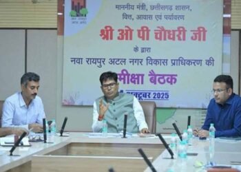 नवा रायपुर में विकास की गहन समीक्षा: मंत्री ओपी चौधरी ने बताया संतुलित और आधुनिक विकास पर जोर