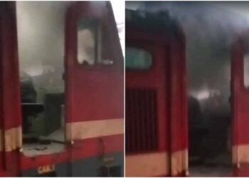 इटारसी स्टेशन पर रीवा–भोपाल सुपरफास्ट ट्रेन के इंजन में लगी आग, मचा हड़कंप