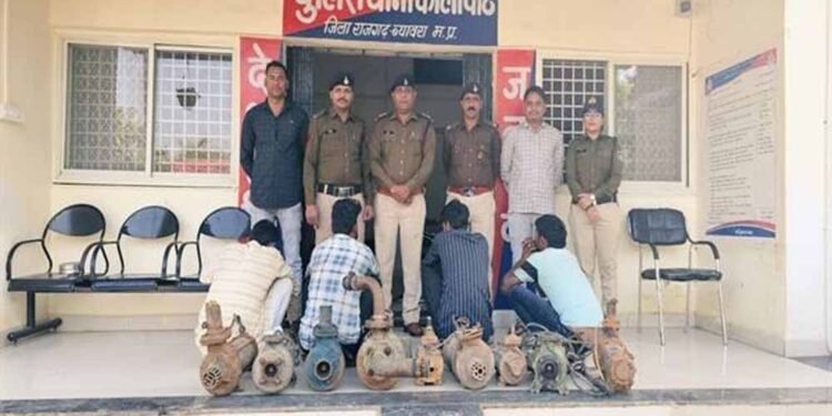 मध्यप्रदेश पुलिस द्वारा किसानों की मोटर पंप चोरी पर बड़ी कार्रवाई