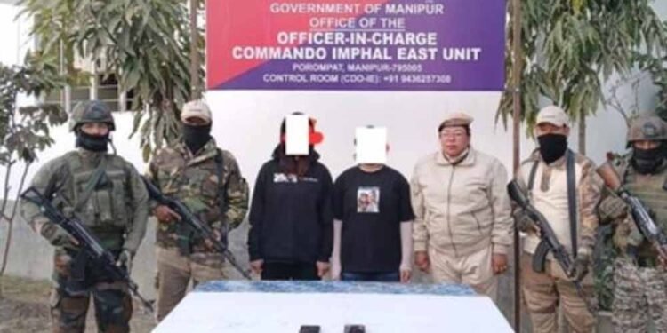मणिपुर में सुरक्षा बलों की बड़ी कार्रवाई: दो महिलाओं समेत 7 उग्रवादी गिरफ्तार, हथियारों का जखीरा बरामद