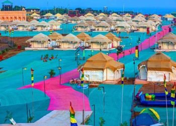 हनुवंतिया में नववर्ष का उल्लास, ‘एक्वा सेरेनेड’ थीम पर जल महोत्सव का हुआ भव्य शुभारंभ