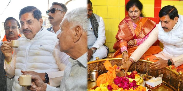 मुख्यमंत्री यादव ने पत्नी के साथ उज्जैन के बृहस्पति मंदिर में किया दर्शन और पूजा-अर्चना