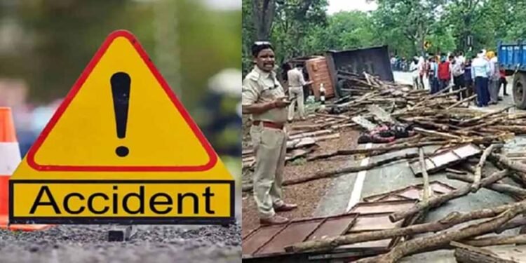 राजनांदगांव में बाइक को रौंदते तेज रफ्तार ट्रक दुकान में घुसा, 2 लोगों की मौत