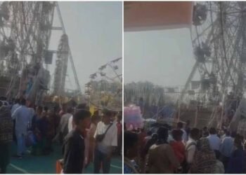 मेले में सुरक्षा चूक: शिवरीनारायण में आकाश झूले की कुर्सी टूटी, दो घायल