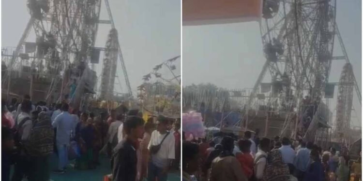 मेले में सुरक्षा चूक: शिवरीनारायण में आकाश झूले की कुर्सी टूटी, दो घायल
