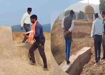 विधायक ने गुणवत्ताहीन निर्माण को तुड़वाया, भ्रष्ट ठेकेदार का कारनामा उजागर