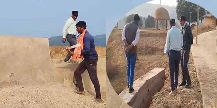 विधायक ने गुणवत्ताहीन निर्माण को तुड़वाया, भ्रष्ट ठेकेदार का कारनामा उजागर