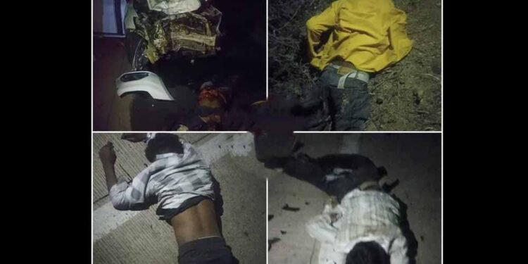 बड़वारा के समीप एनएच पर भीषण सड़क हादसा, कार और बाइक की सीधी भिड़ंत, बाइक सवार चार की मौत, कार सवार पांच घायल