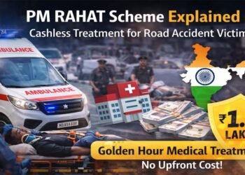 PM RAHAT योजना लॉन्च: सड़क हादसे में 7 दिन इलाज मुफ्त, 1.5 लाख तक का खर्च सरकार देगी