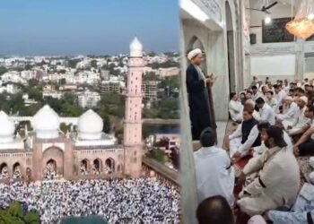 ईद की नमाज के बाद भोपाल में लगे नारे – अमेरिका-इजराइल मुर्दाबाद, सुन्नी और शिया के अलग-अलग आयोजन