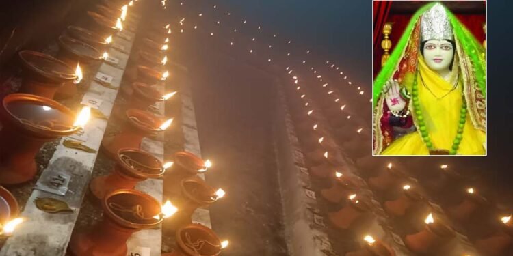 मां कन्हाई परमेश्वरी मंदिर में 126 ज्योत प्रज्वलित