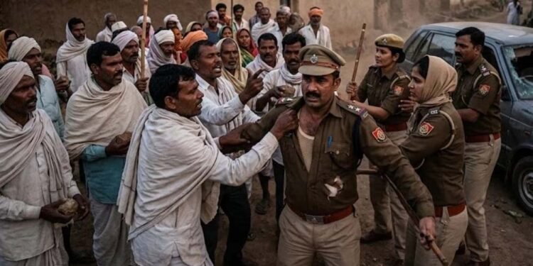 बिलासपुर में भीड़ ने पुलिस टीम पर किया हमला, महिला सिपाही से धक्का-मुक्की कर वर्दी फाड़ी, सात आरोपित गिरफ्तार