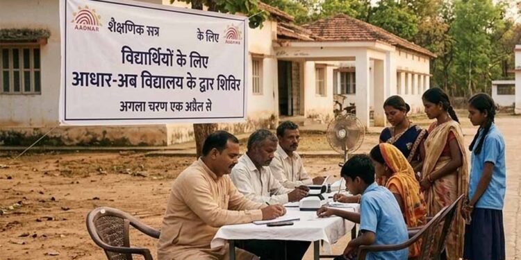 विद्यार्थियों के लिए आधार-अब विद्यालय के द्वार शिविर का अगला चरण एक अप्रैल से
