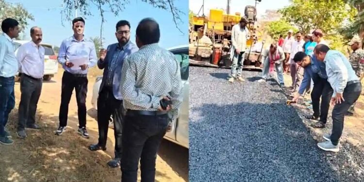 महासमुंद के कलेक्टर ने किया एनएच-06 का निरीक्षण, गुणवत्ता पूर्ण कार्य करने के दिए निर्देश