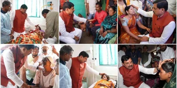 दिल्ली से सीधे छिंदवाड़ा पहुंचे CM यादव, हादसे में मृतकों के परिजनों से की संवेदनात्मक मुलाकात