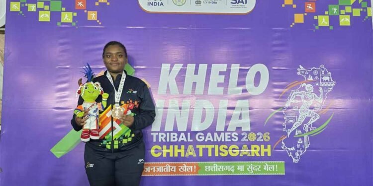 खेलो इंडिया ट्राइबल गेम्स 2026 कर्नाटक की मनीषा जोंस सिद्दी ने जीता गोल्ड