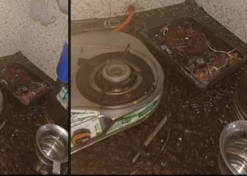 रसोई में बड़ा हादसा टला: इंडक्शन चूल्हा बम की तरह फटा, कांच के टुकड़े उड़कर बिखरे
