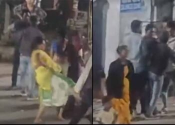 नवविवाहिता की मौत पर बवाल: अस्पताल गेट पर भिड़े दो पक्ष, वीडियो वायरल