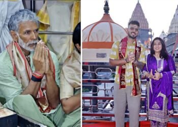 महाकाल के दर पर एक्टर मिलिन्द सोमन और क्रिकेटर नीतीश राणा, बाबा से किया दिल की बात का खुलासा