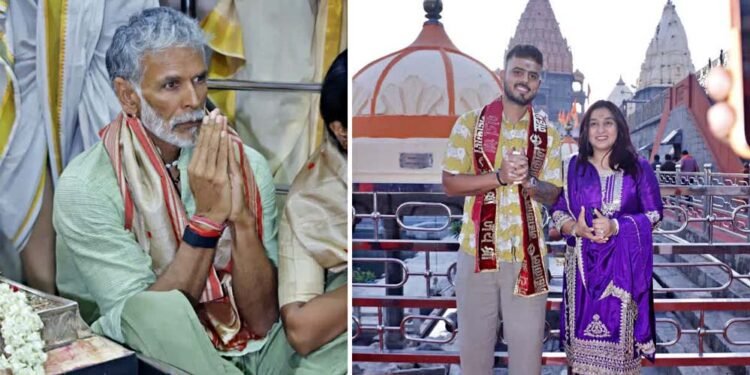 महाकाल के दर पर एक्टर मिलिन्द सोमन और क्रिकेटर नीतीश राणा, बाबा से किया दिल की बात का खुलासा