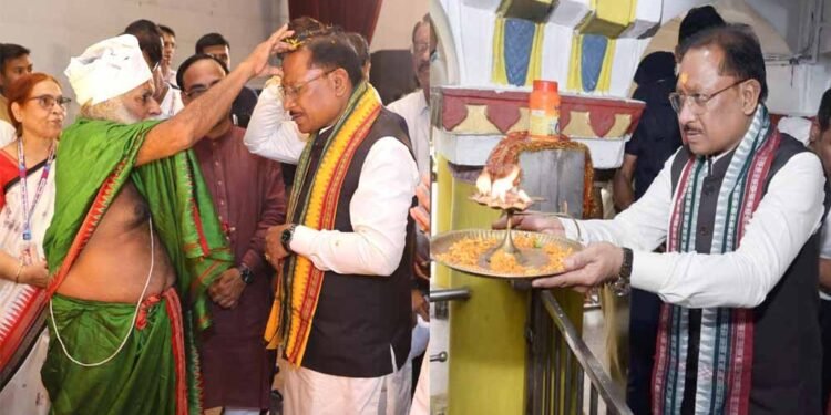 मुख्यमंत्री  विष्णु देव साय ने रायगढ़ के राजापारा स्थित भगवान जगन्नाथ मंदिर में की पूजा-अर्चना