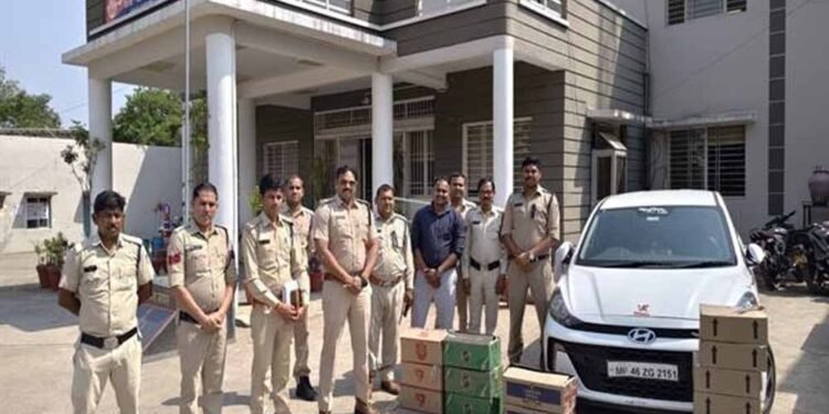 मध्यप्रदेश पुलिस की अवैध शराब तस्करों पर कार्यवाही
