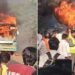 इंदौर-भोपाल हाईवे पर चलती बस में लगी भीषण आग, यात्रियों ने खिड़की से कूदकर बचाई जान