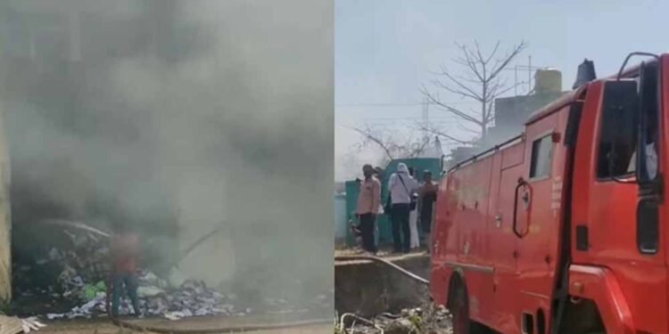 खंडवा वाणिज्यकर कार्यालय में भीषण आग, छुट्टी के दिन जले अहम दस्तावेज़