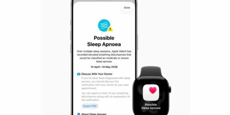 ऐपल ने लॉन्च किया स्लीप एपनिया नोटिफिकेशन फीचर: अब Apple Watch से मिलेगी नींद की बीमारी की जानकारी