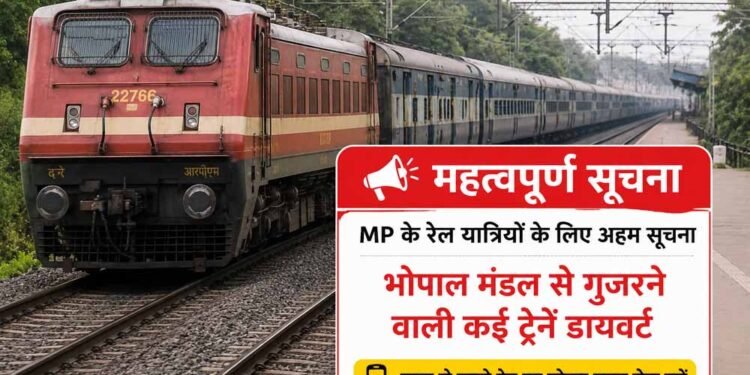 MP के रेल यात्रियों के लिए अहम सूचना, भोपाल मंडल से गुजरने वाली कई ट्रेनें डायवर्ट