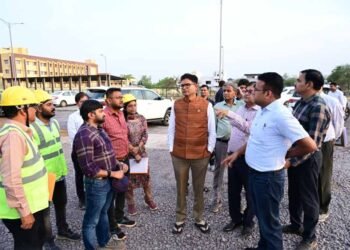 वित्त मंत्री  ओपी चौधरी ने नवा रायपुर में विकास कार्यों का किया निरीक्षण