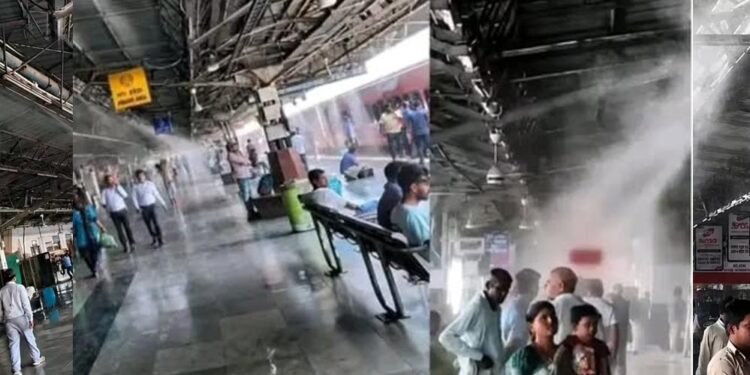 रेलवे प्लेटफॉर्म पर ‘ठंडा-ठंडा कूल-कूल’ इंतजाम, फोगर और वॉटर स्प्रिंकलर से यात्रियों को AC जैसी राहत
