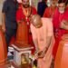 दतिया के पीतांबरा पीठ पहुंचे CM योगी और डिप्टी CM मौर्य, विधि-विधान से की पूजा-अर्चना