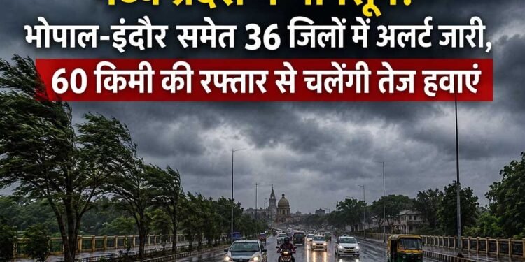 मध्य प्रदेश में मानसून का असर तेज, भोपाल-इंदौर समेत 36 जिलों में मौसम विभाग का अलर्ट