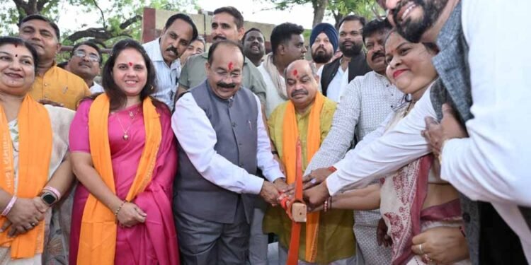उप मुख्यमंत्री अरुण साव ने 2500 किलोलीटर क्षमता के पानी टंकी निर्माण का किया भूमिपूजन