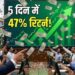 सेंसेक्स-निफ्टी गिरे, लेकिन इन पांच शेयरों ने दिया 47 प्रतिशत तक रिटर्न