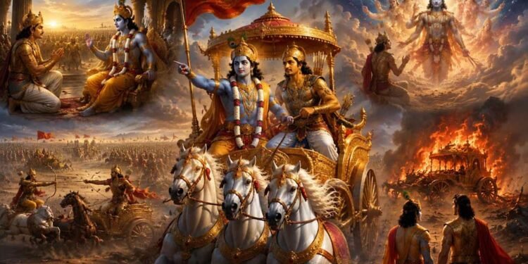 श्रीकृष्ण का अर्जुन को सारथी के रूप में चुनना और गीता का उपदेश