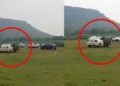 सूरजपुर के पर्यटन स्थल पर कार से खतरनाक स्टंट, युवकों का वीडियो चर्चा में