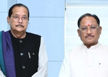 मुख्यमंत्री  विष्णु देव साय से झारखंड के वित्त मंत्री  राधाकृष्ण किशोर ने की सौजन्य भेंट