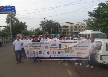 “SAFE CLICK 2.0” अभियान के तहत जीआरपी भोपाल द्वारा 5 किलोमीटर साइबर जागरूकता मैराथन आयोजित