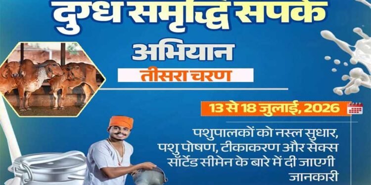दुग्ध समृद्धि संपर्क अभियान” का तीसरा चरण 13 जुलाई से