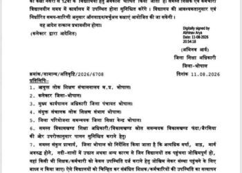 भोपाल में 12 अगस्त को नर्सरी से 12वीं तक के विद्यार्थियों की छुट्टी, भारी बारिश के चलते कलेक्टर ने जारी किया आदेश