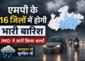 MP के 16 जिलों में झमाझम बारिश के आसार, IMD ने जारी किया अलर्ट