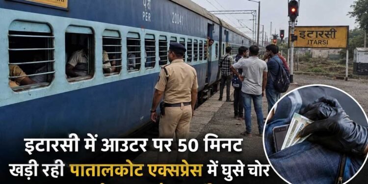 इटारसी आउटर पर 50 मिनट खड़ी रही पातालकोट एक्सप्रेस, ट्रेन में घुसे चोरों ने यात्रियों को लूटा