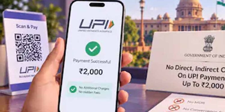 ₹2,000 तक UPI पेमेंट पर नहीं लगेगा कोई चार्ज, सरकार ने किया बड़ा ऐलान