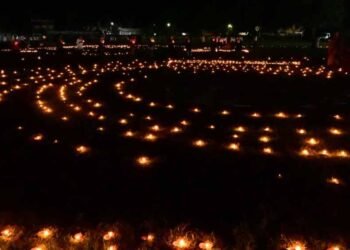 सेवा संकल्प अभियान के शुभारंभ पर जीपीएम में प्रज्वलित हुए आशीर्वाद के दो लाख दीप