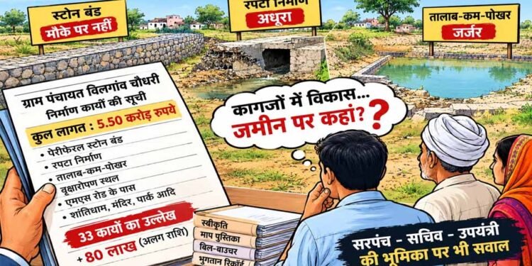 विलगांव चौधरी में 5.50 करोड़ के निर्माण कार्यों की फेहरिस्त, अब जमीन पर हिसाब की दरकार!