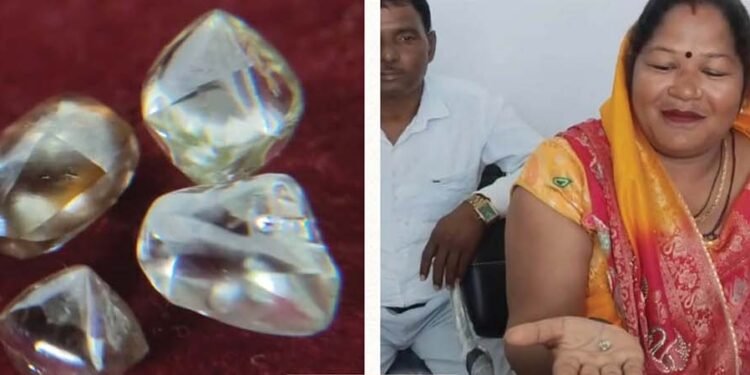 पन्ना में चमकी गुड्डी की किस्मत, एक ही खदान से मिले 4 हीरे; कीमत करीब 10 लाख